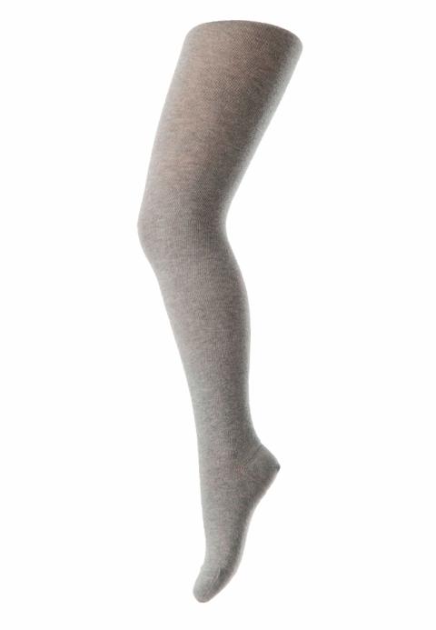 Cotton tights - Grey Melange -   80