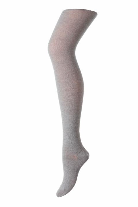 Cotton tights - Grey Melange -    S