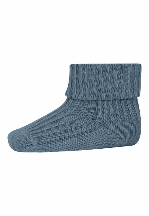 Cotton rib baby socks - Stormy Sea -25/28