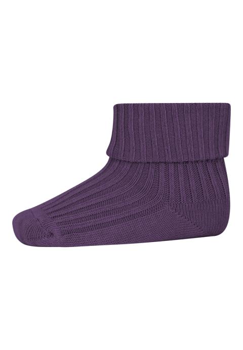 Cotton rib baby socks - Patrician Purple -17/18