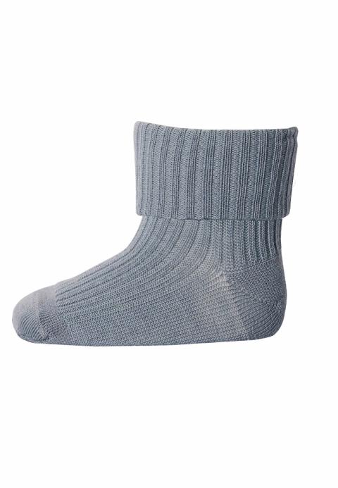 Wool rib baby socks - Stormy Sea -17/18