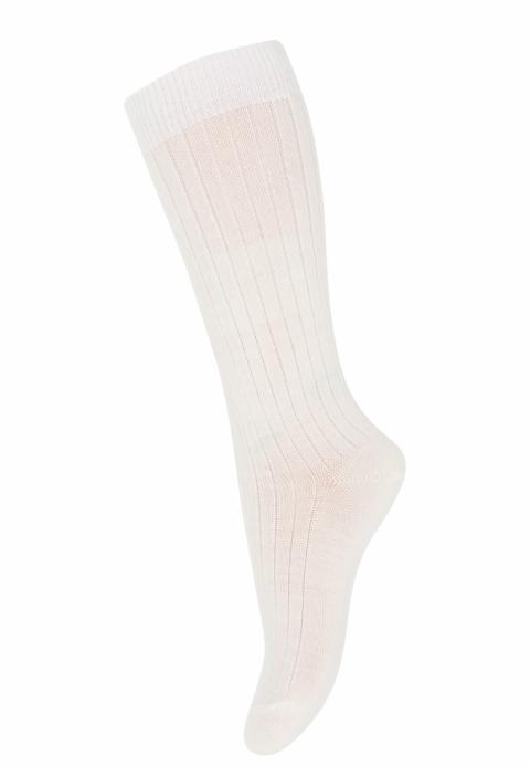 Wool rib knee socks - Snow White -37/39