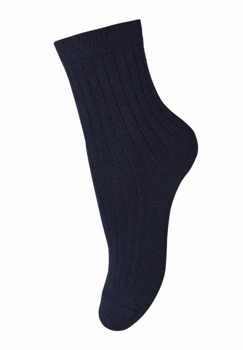 Cotton rib socks - Black -17/18