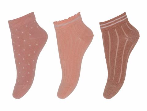 Alma 3-pack socks - Copper Brown -25/28