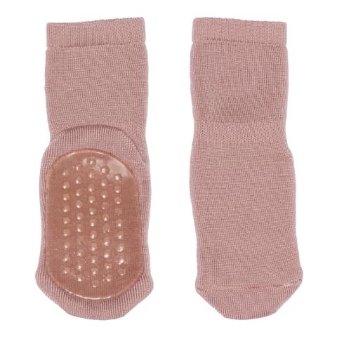 Wool socks with anti-slip - Wood Rose -19/21