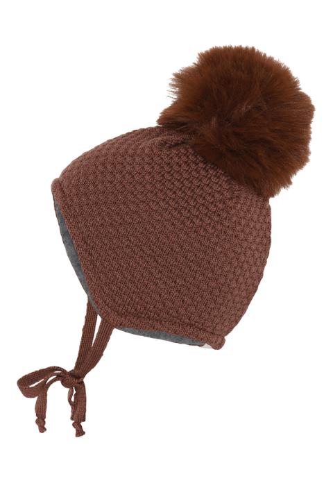 Oslo bonnet - fake fur - Soft Brown -   45