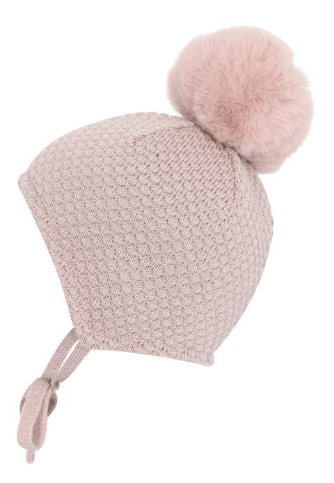 Chunky Oslo Baby hat w. fake f - French Rose -   43