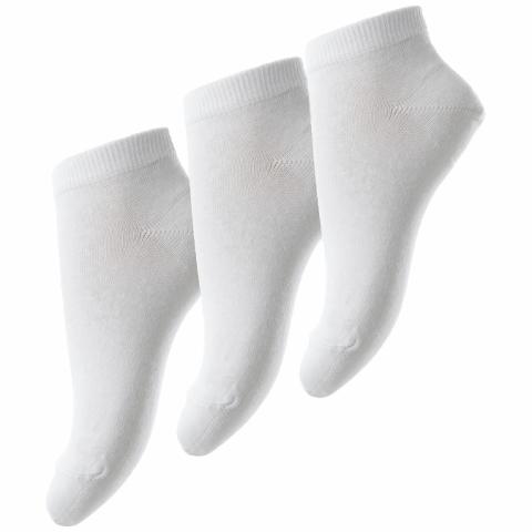 3-pack cotton sneaker socks - White -33/36