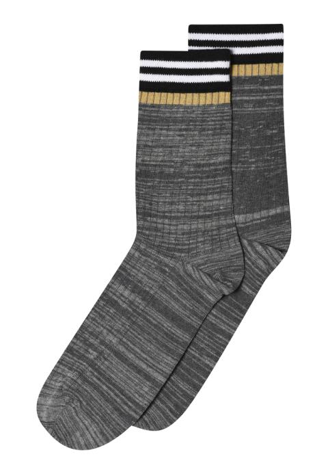 Crafted regular socks - Dark Grey Melange -41/43