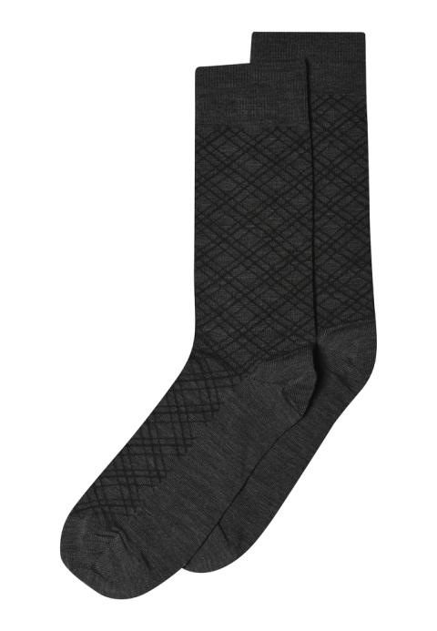 Crafted wool socks - Dark Grey Melange -41/43