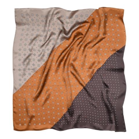 Cole silk scarf - Copper Brown -   OS