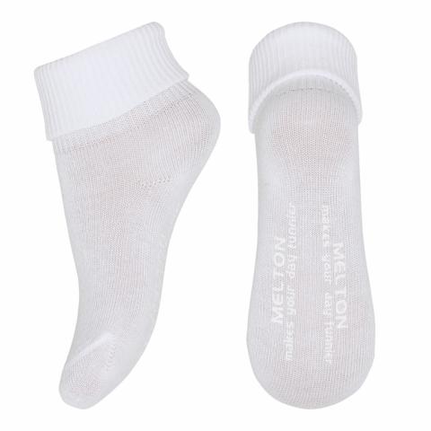 Cotton socks with anti-slip - White -15/16