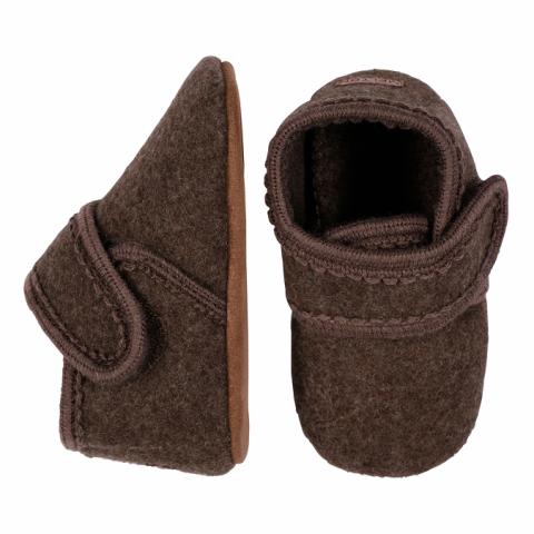 Wool slippers with velcro - Denver Melange -16/17