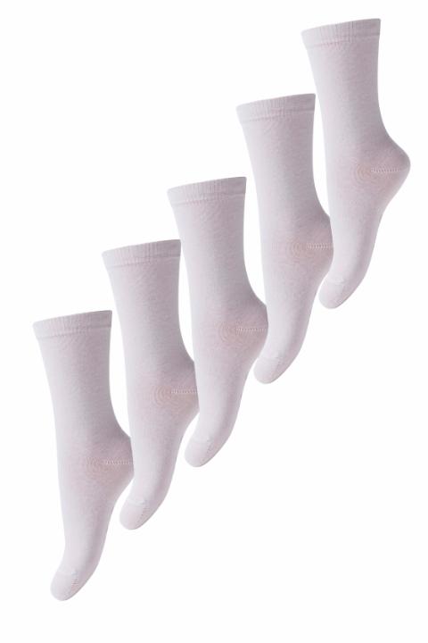 Cotton socks - 5-pack - White -23/26