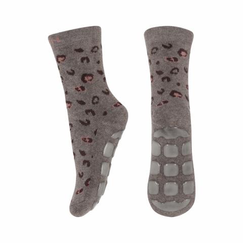 Leopard socks with anti-slip - Denver Melange -27/30