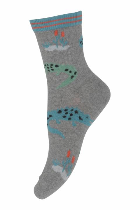 Crocodile socks - Light Grey Mel. -23/26