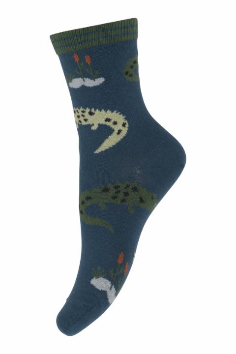 Crocodile socks - Teal Sapphire -23/26
