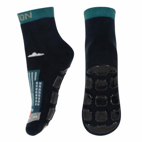 Dinosaur socks with anti-slip - Marine -17/19