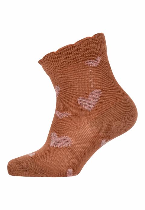 Hearts socks - Leather Brown -15/16