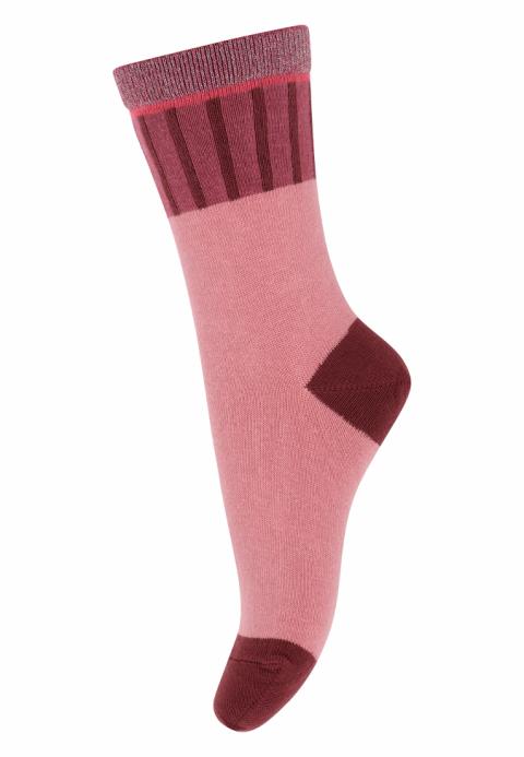 Vertical stripes socks - Brandied Apricot -23/26