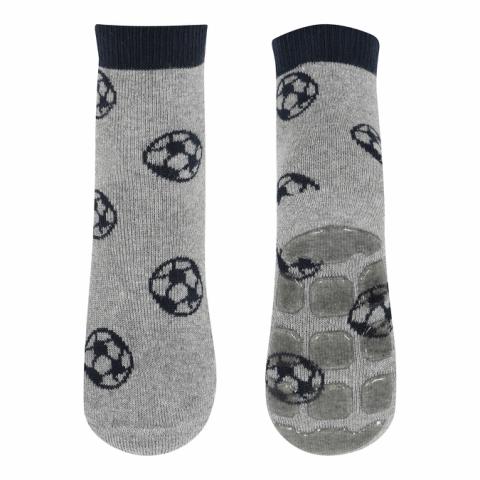 Soccer socks with anti-slip - Light Grey Mel. -17/19