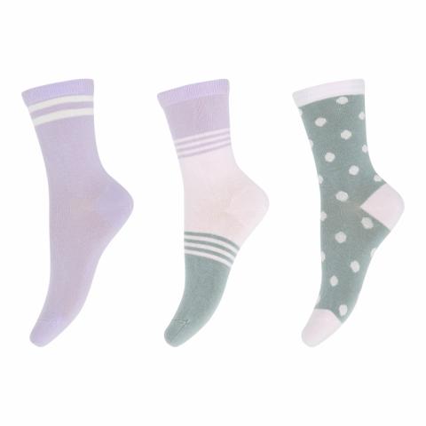 Dots 3-pack socks - Cloud Lilac -27/30