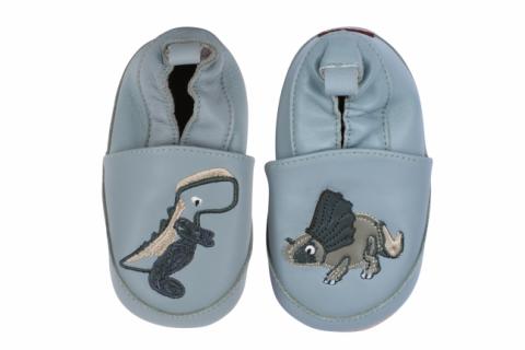 Leather Shoe - Dino - Silver Blue -20/21
