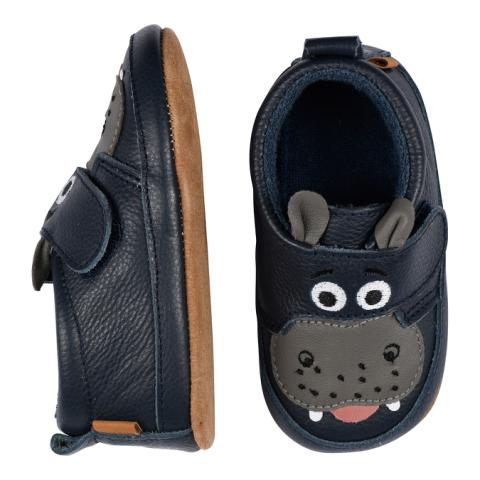 Hippo leather slippers