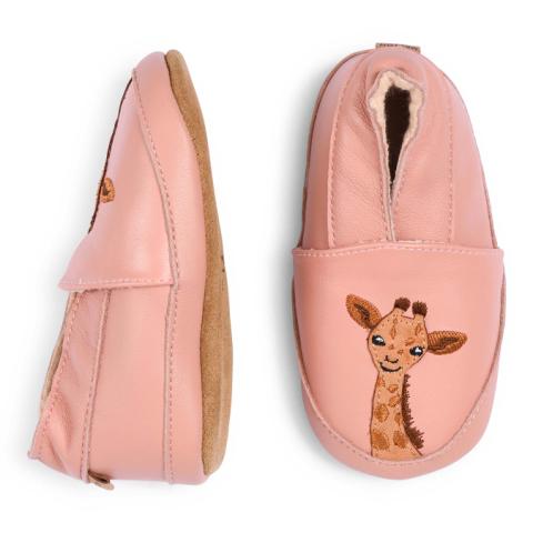 Giraffe leather slippers