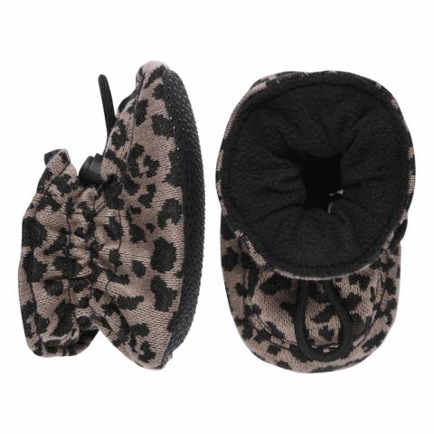 Leopard textile slippers