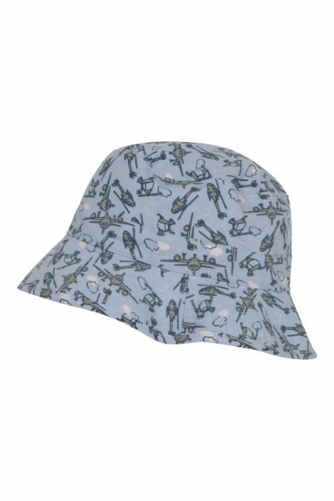 Bucket Hat w/print - Dusty Light Blue -   45